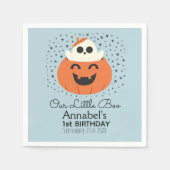 Little Boo Ghost Halloween Jongens Verjaardag Servet (Voorkant)