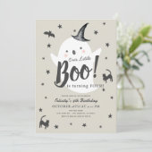 Little Boo Ghost Halloween Kind is jarig Kaart (Staand voorkant)
