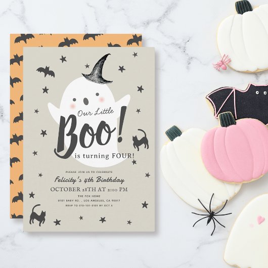 Little Boo Ghost Halloween Kind is jarig Kaart