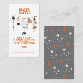 Little Boo Ghost Halloween Luier Raffle Visitekaartje