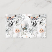 Little Boo Ghost Herfst Baby shower Luier Raffle Informatiekaartje (Achterkant)