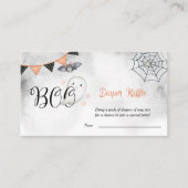 Little Boo Ghost Herfst Baby shower Luier Raffle Informatiekaartje (Voorkant)