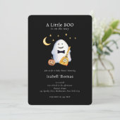 Little Boo Ghost Hollaween-Baby shower Kaart (Staand voorkant)