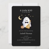 Little Boo Ghost Hollaween-Baby shower Kaart (Voorkant)
