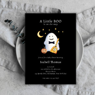 Little Boo Ghost Hollaween-Baby shower Kaart