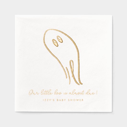 Little Boo Ghost Illustration Folie Servetten (Voorkant)