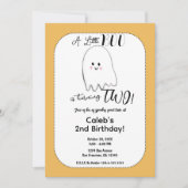 Little Boo Ghost Kinder Halloween Birthday Party Kaart (Voorkant)