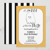 Little Boo Ghost Kinder Halloween Birthday Party Kaart (Voorkant / Achterkant)