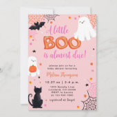 Little Boo Ghost Meisje Halloween Baby shower Kaart (Voorkant)