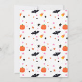 Little Boo Ghost Meisje Halloween Baby shower Kaart (Achterkant)