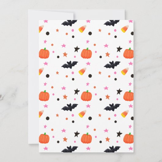 Little Boo Ghost Meisje Halloween Baby shower Kaart (Achterkant)