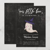 Little Boo Ghost Meisje Halloween Verjaardagsfeest Kaart (Voorkant / Achterkant)