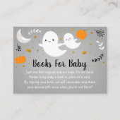 Little Boo Ghost Neutral Baby shower Book Request Informatiekaartje (Voorkant)