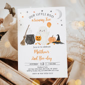 Little Boo Ghost Pumpkin Halloween 2e verjaardag Kaart