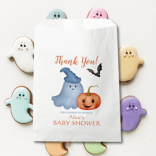 Little Boo Ghost Pumpkin Halloween Baby shower Bedankzakje