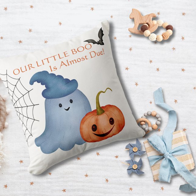 Little Boo Ghost Pumpkin Halloween Baby shower Kussen (Creator heeft geüpload)