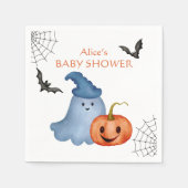 Little Boo Ghost Pumpkin Halloween Baby shower Servet (Voorkant)