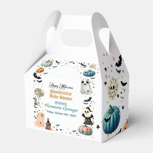 Little BOO Ghost Pumpkin Spooktaculair Baby shower Bedankdoosjes (Voorkant Zijde)