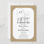 Little BOO Ghost Rustic Halloween Baby shower Kaart (Voorkant)