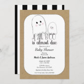 Little BOO Ghost Rustic Halloween Baby shower Kaart (Voorkant / Achterkant)