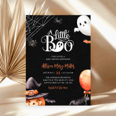 Little Boo Ghost Spooky Baby shower Invitation Kaart