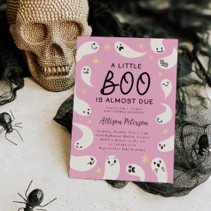 Little Boo Ghost Stars Meisje Baby shower Kaart