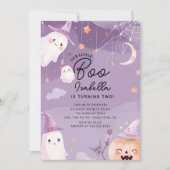 Little Boo Ghost verjaardagsfeestje Kaart (Voorkant)