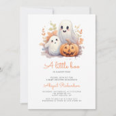 Little Boo Ghosts Pumpkin Herfst Baby shower Kaart (Voorkant)