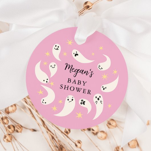 Little Boo Girl Baby shower Bedankjes Labels