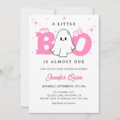 Little Boo Girl Schattige Ghost Halloween Baby sho Kaart (Voorkant)