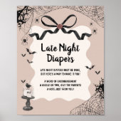 Little Boo Gothic Baby Late Night Luiers Teken Poster (Voorkant)