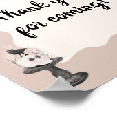 Little Boo Gothic Baby shower Bedankt Teken Poster (Hoek)