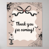Little Boo Gothic Baby shower Bedankt Teken Poster (Voorkant)