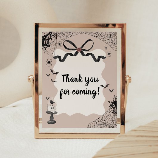 Little Boo Gothic Baby shower Bedankt Teken Poster