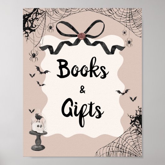 Little Boo Gothic Baby shower Boeken en Geschenken Poster (Voorkant)