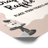Little Boo Gothic Baby shower Luier Raffle Sign Poster (Hoek)