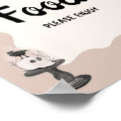 Little Boo Gothic Baby shower Voedselbord Poster (Hoek)
