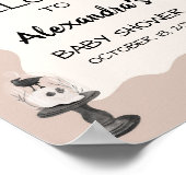 Little Boo Gothic Baby Shower Welcome Sign Poster (Hoek)