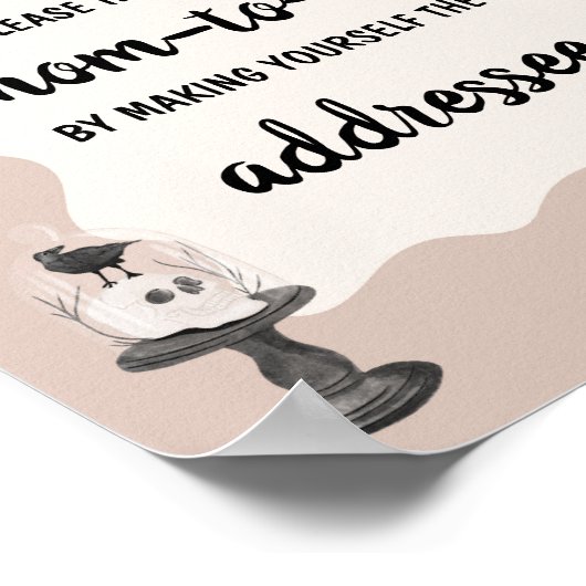 Little Boo Gothic BabyShower Envelope Station Teke Poster (Hoek)