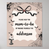 Little Boo Gothic BabyShower Envelope Station Teke Poster (Voorkant)