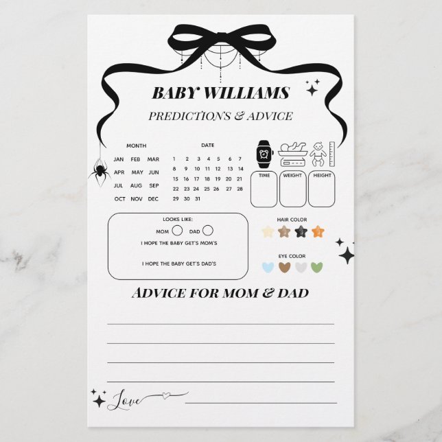 Little Boo Gothic Halloween Baby shower spel (Voorkant)