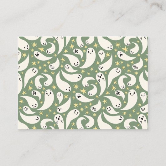 Little Boo Green Baby shower Boek aanvragen Informatiekaartje (Achterkant)
