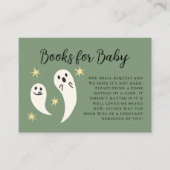 Little Boo Green Baby shower Boek aanvragen Informatiekaartje (Voorkant)