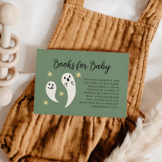Little Boo Green Baby shower Boek aanvragen Informatiekaartje