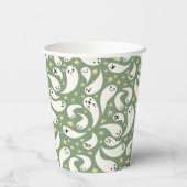 Little Boo Green Pattern Baby shower Papieren Bekers (Achterkant)