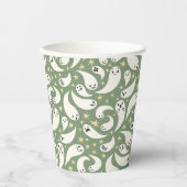 Little Boo Green Pattern Baby shower Papieren Bekers (Voorkant)