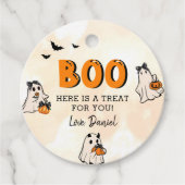 Little Boo Halloween 1e verjaardag Bedankjes Labels (Voorkant)