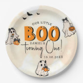 Little Boo Halloween 1e verjaardag Papieren Bordje (Voorkant)