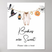 Little Boo Halloween Baby shower Baby's zijn zoet Poster (Voorkant)