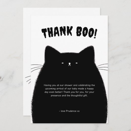 Little Boo Halloween Baby shower Bedankkaart (Voorkant / Achterkant)